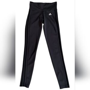 ADIDAS Women's CLIMALITE High Rise CLASSIC Stripe Gray/Black Leggings Size M